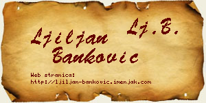 Ljiljan Banković vizit kartica